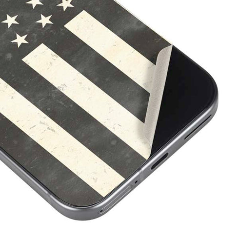 Black & White USA Flag Google Pixel 9a Skin